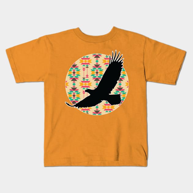 Flying Eagle - 8 Kids T-Shirt by Brightfeather